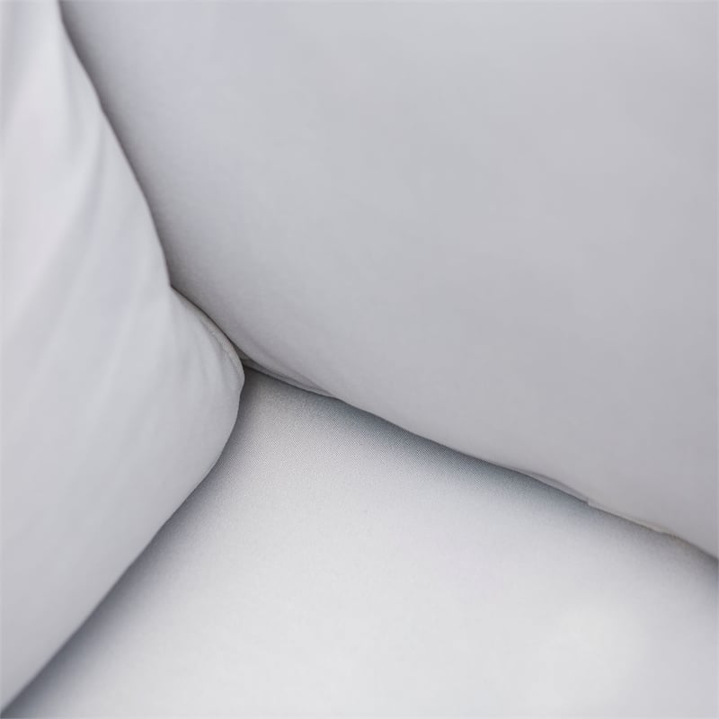 Walker Edison The Ansville 4-Piece Coastal Aluminum Outdoor Sofa Set - Gray