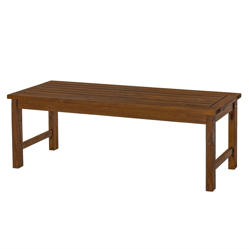 Acacia Wood Patio Bench In Dark Brown Owb7sdb