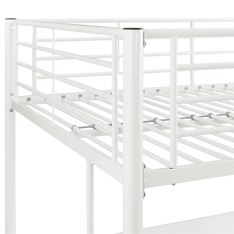 Premium Metal Full Loft Bed in White