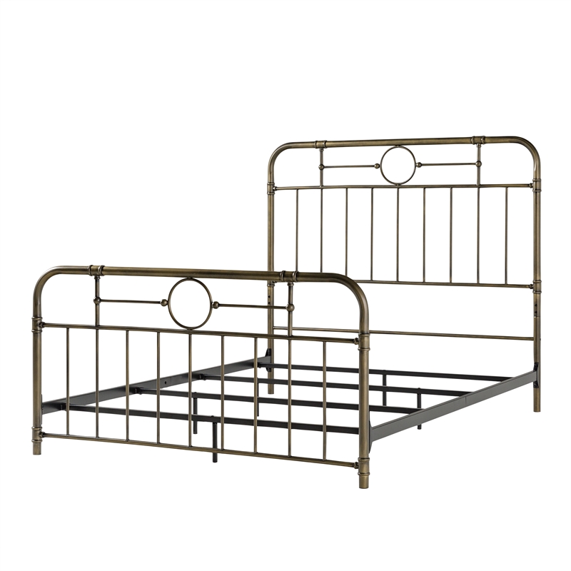 Antiqua Metal Pipe Queen Size Bed - Thumbnail 3