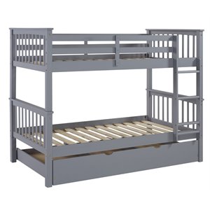 walker edison twin over twin bunk bed with trundle