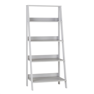 walker edison ladder bookcase in gray