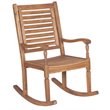 Outdoor Wood Patio Rocking Chair in Brown