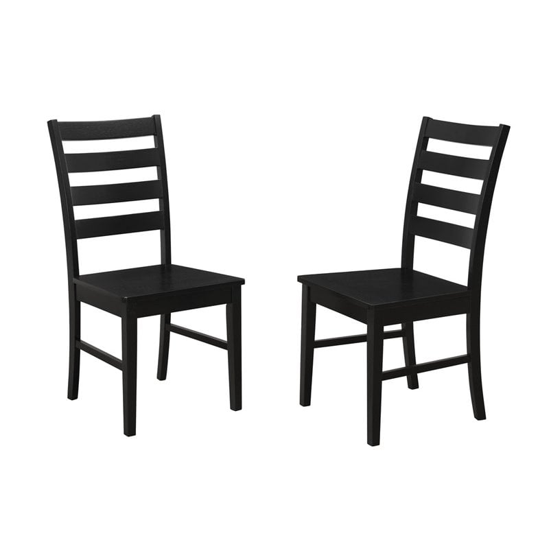 black ladder chairs