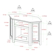48 inch Wood Corner Fireplace Media TV Stand in White Oak