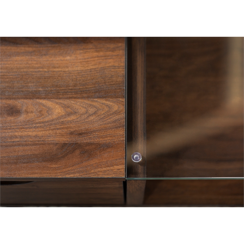 Wood And Glass Coffee Table In Dark Walnut Af42jmgldw - Walker Edison Modern Wood And Glass Coffee Table With Drawer Dark Walnut Wood And Glass Coffee Table In Dark Walnut Af42jmgldw - Walker Edison Modern Wood And Glass Coffee Table With Drawer Dark Walnut