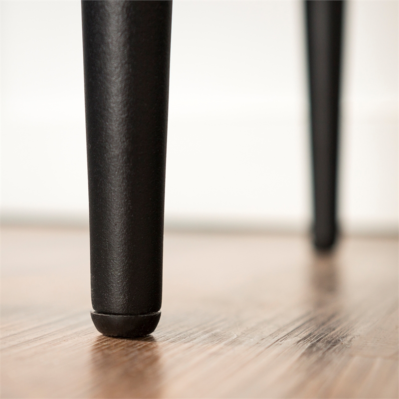 Modern Side Table with gold metal handles - Black