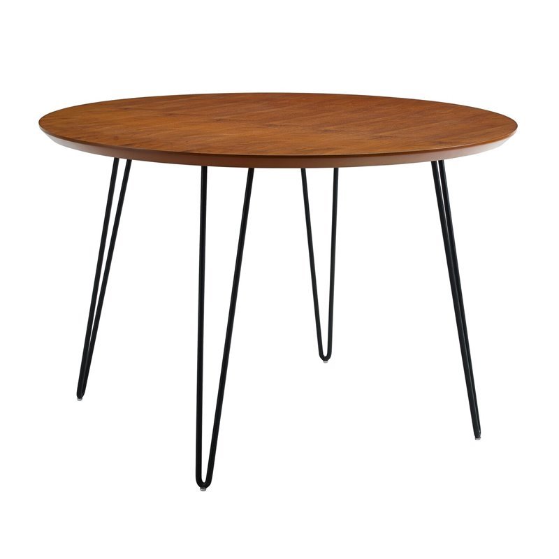 46 Round Hairpin Leg Dining Table Walnut Tw46rdhpwt 46