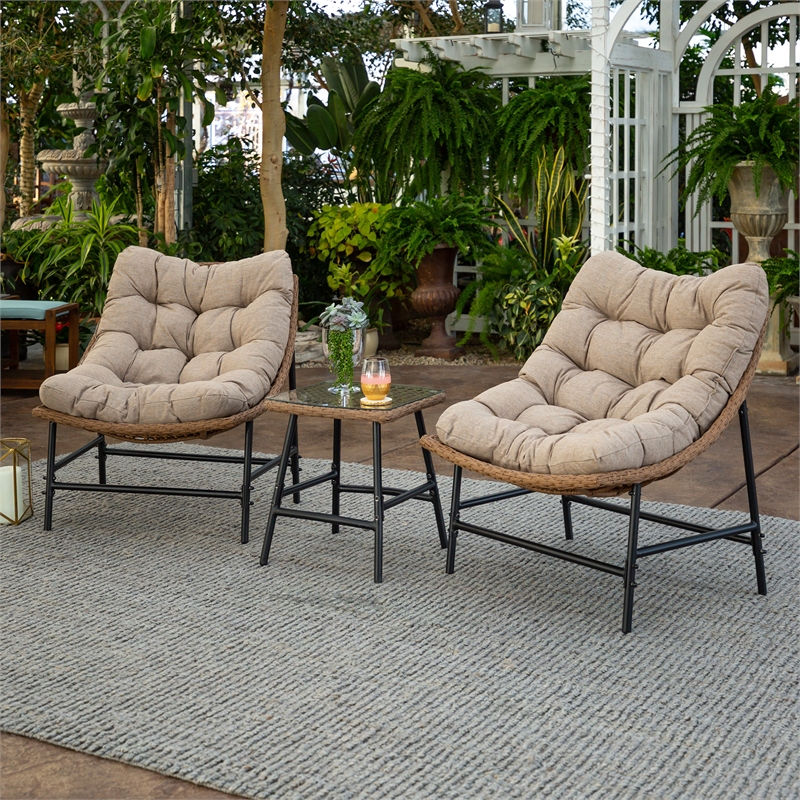 papasan scoop outdoor patio chair