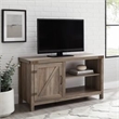 44 inch Rustic Farmhouse Barn Door TV Stand - Grey Wash