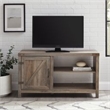44 inch Rustic Farmhouse Barn Door TV Stand - Grey Wash