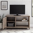 44 inch Rustic Farmhouse Barn Door TV Stand - Grey Wash