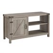 44 inch Rustic Farmhouse Barn Door TV Stand - Grey Wash