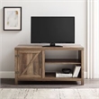44 inch Rustic Farmhouse Barn Door TV Stand - Reclaimed Barnwood