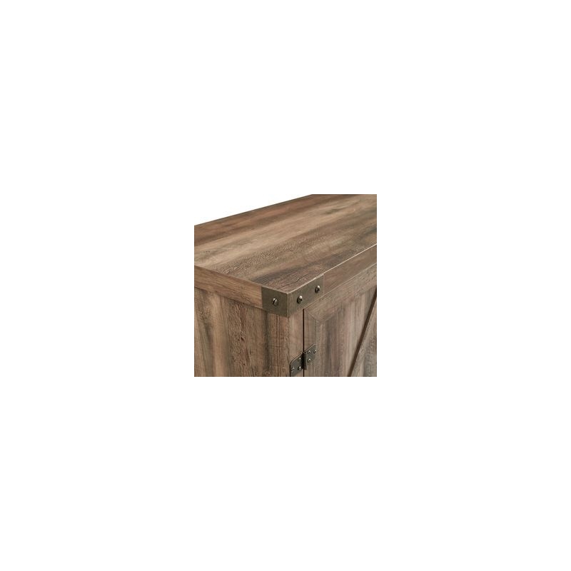 44 inch Rustic Farmhouse Barn Door TV Stand - Reclaimed Barnwood