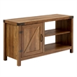 44 inch Rustic Farmhouse Barn Door TV Stand - Reclaimed Barnwood