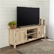 70 inch Farmhouse TV Console with Side Doors - White Oak