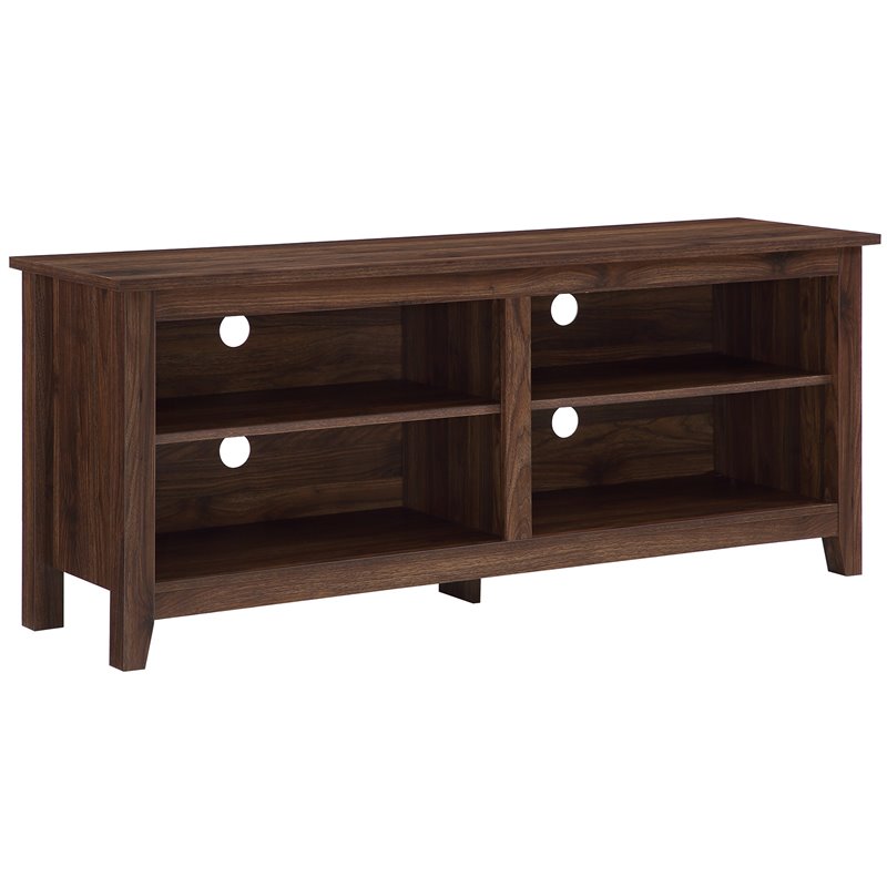 Walker Edison 58" Wood TV Media Stand in Dark Walnut Cymax Business