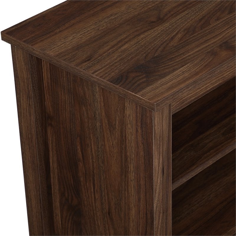 70 inch Wood Media TV Stand Storage Console in Dark Walnut