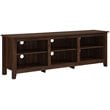 70 inch Wood Media TV Stand Storage Console in Dark Walnut