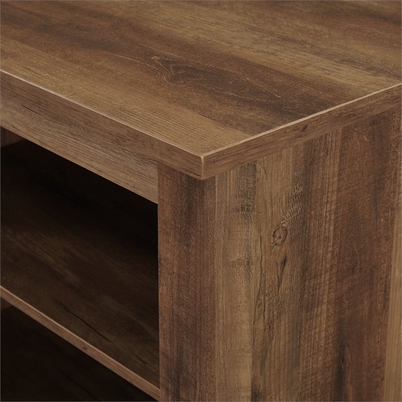 70 inch Wood Media TV Stand Storage Console in Rustic Oak