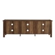 70 inch Wood Media TV Stand Storage Console in Rustic Oak