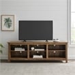 70 inch Wood Media TV Stand Storage Console in Rustic Oak