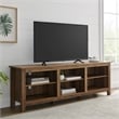 70 inch Wood Media TV Stand Storage Console in Rustic Oak