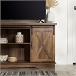 58 inch Sliding Barn Door TV Stand Media Console in Reclaimed Barnwood Brown