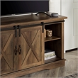 58 inch Sliding Barn Door TV Stand Media Console in Reclaimed Barnwood Brown