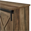 58 inch Sliding Barn Door TV Stand Media Console in Reclaimed Barnwood Brown