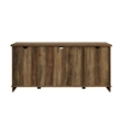 58 inch Sliding Barn Door TV Stand Media Console in Reclaimed Barnwood Brown
