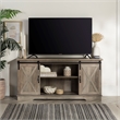 58 inch Sliding Barn Door TV Stand in Gray Wash