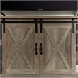 58 inch Sliding Barn Door TV Stand in Gray Wash