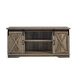 58 inch Sliding Barn Door TV Stand in Gray Wash