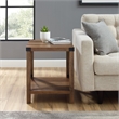 18-inch Farmhouse Metal X Wood Side Table in Reclaimed Barnwood Brown