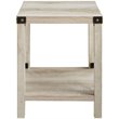 18 inch Metal X Wood Side Table in White Oak
