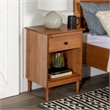 1 Drawer Solid Wood Nightstand in Caramel
