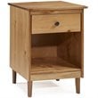 1 Drawer Solid Wood Nightstand in Caramel