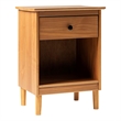 1 Drawer Solid Wood Nightstand in White