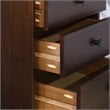3 Drawer Solid Wood Nightstand in Walnut