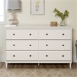 Walker Edison 6 Drawer Solid Wood Dresser in White