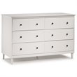 Walker Edison 6 Drawer Solid Wood Dresser in White