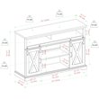 Walker Edison Sliding Barn Door Wood TV Stand for TVs up to 58