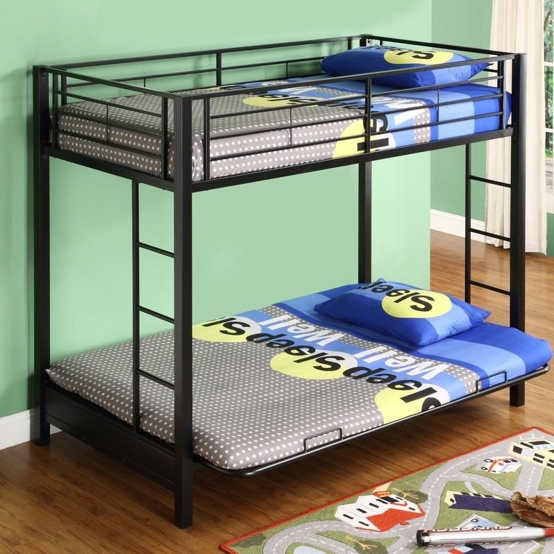 twin over futon bunk bed with mattress included