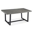Walker Edison Durango 72&quot Solid Pine Wood Dining Table in Gray/Black