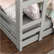 Low Wood Twin Over Twin Bunk Bed - Gray