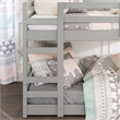Low Wood Twin Over Twin Bunk Bed - Gray