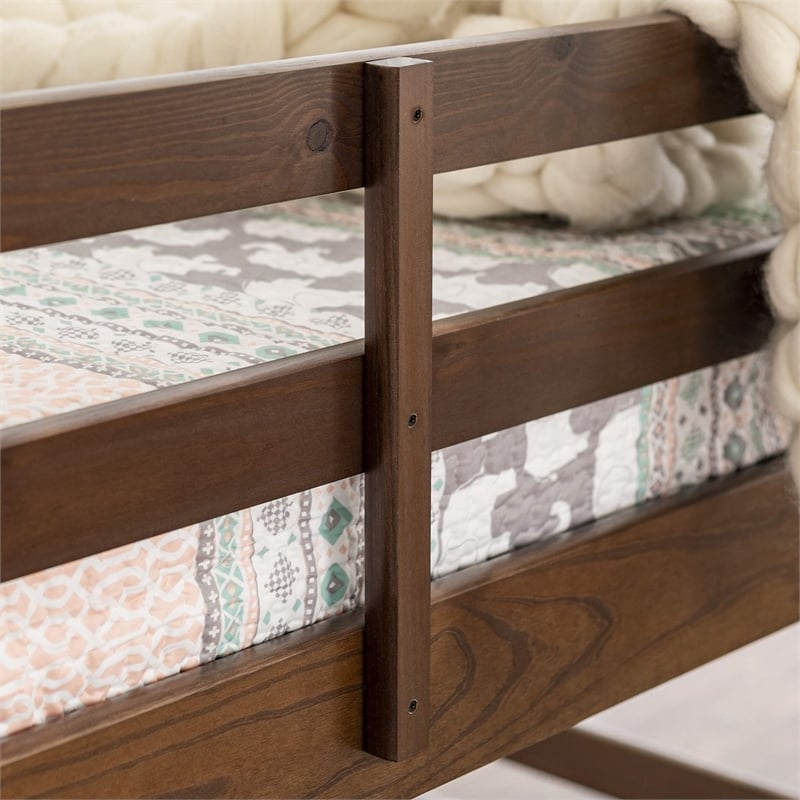 Low Wood Twin Over Twin Bunk Bed - Walnut