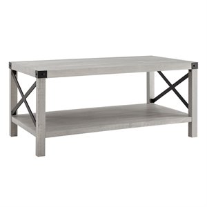 modern farmhouse coffee table - stone gray